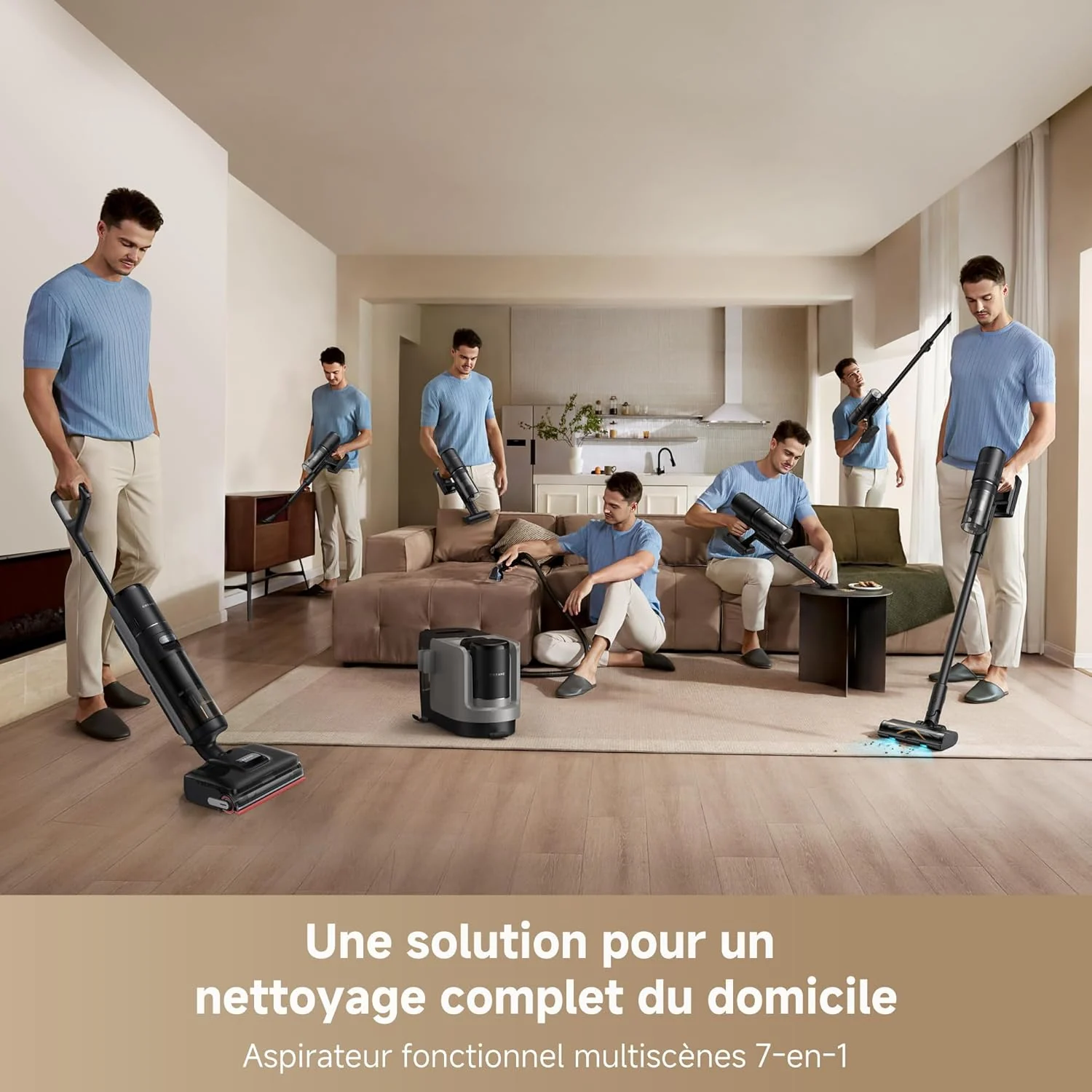 Vue principale de Dreame H15 Mix, Système de nettoyage 7-en-1