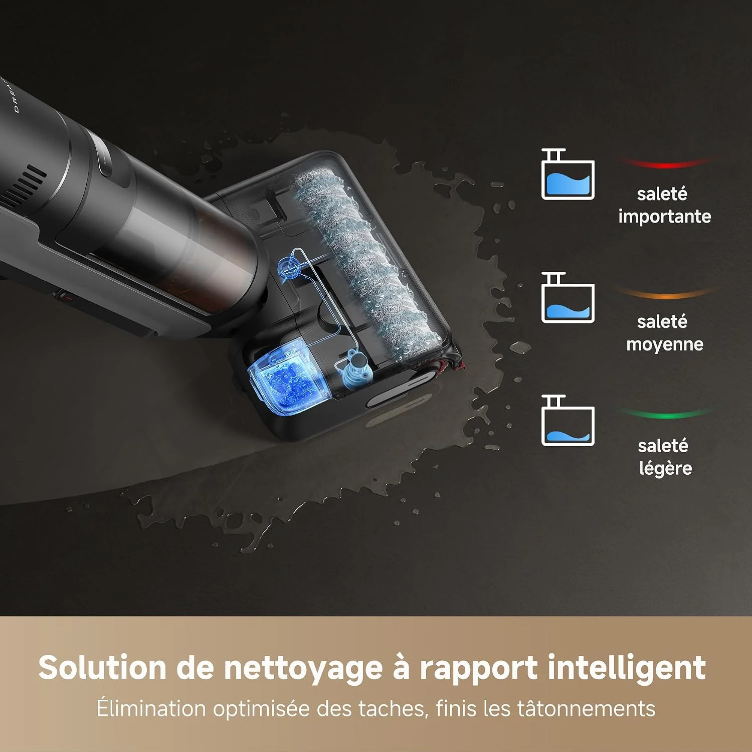 Vue principale de Dreame H15 Mix, Système de nettoyage 7-en-1