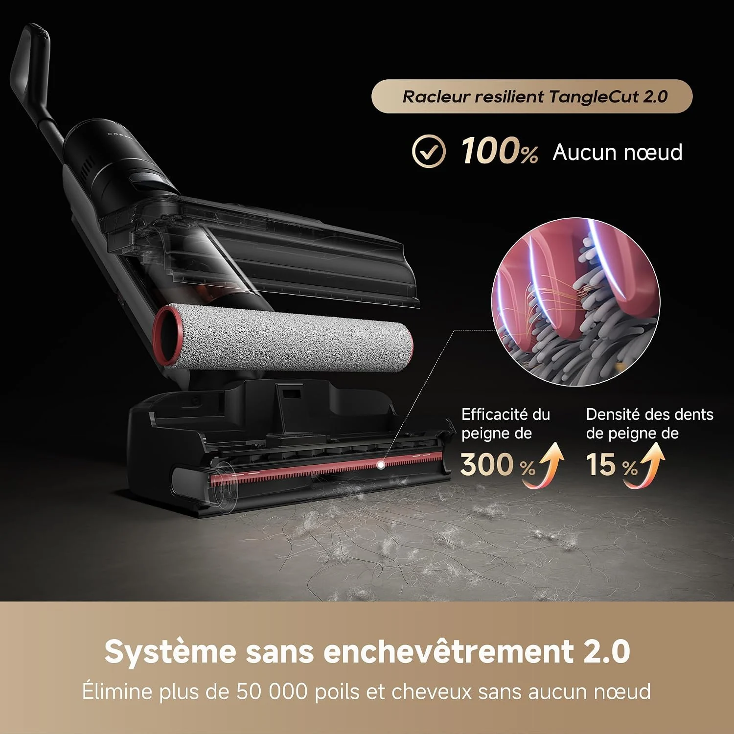 Vue principale de Dreame H15 Mix, Système de nettoyage 7-en-1