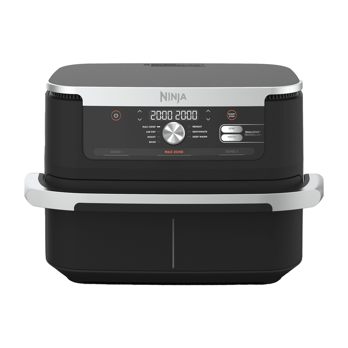 Ninja Foodi Flex AF500EU noir – Air fryer 10,4 L, 2 zones ou MegaZone, 7 programmes — vue principale