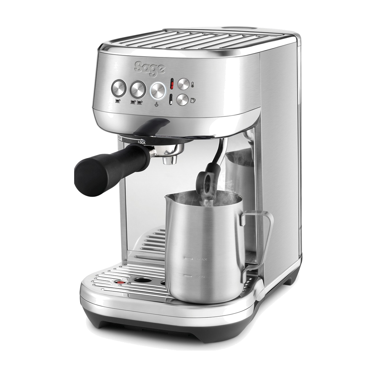 Sage Bambino Plus SES500BSS4EEU1 – Machine expresso inox, mousse de lait automatique — vue principale