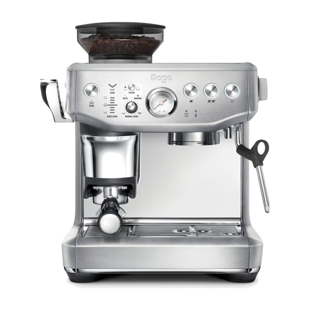 Sage Barista Express Impress SES876BSS4EEU1 – Machine expresso inox, broyeur et tassage assisté — vue principale