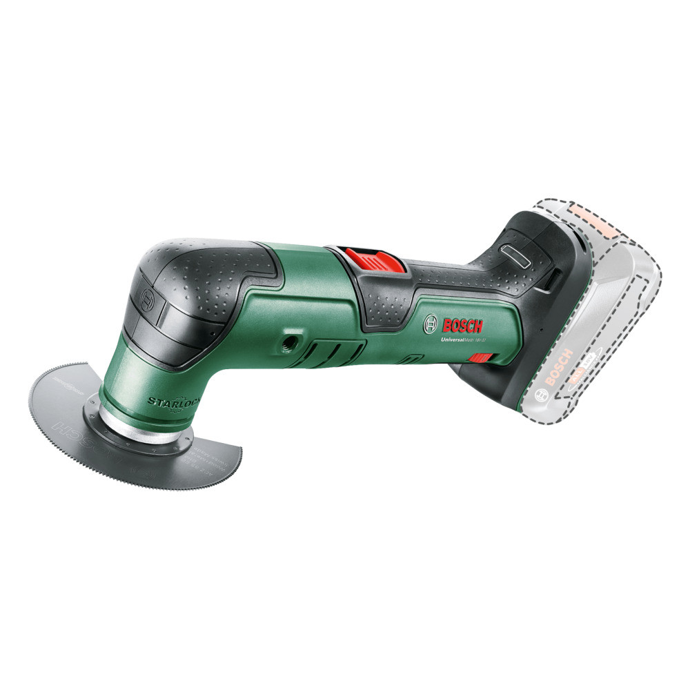 Bosch UniversalMulti 18V-32 – Solo 0603105000 – Akku-Multifunktionswerkzeug ohne Akku, 18 V – Produktansicht 1